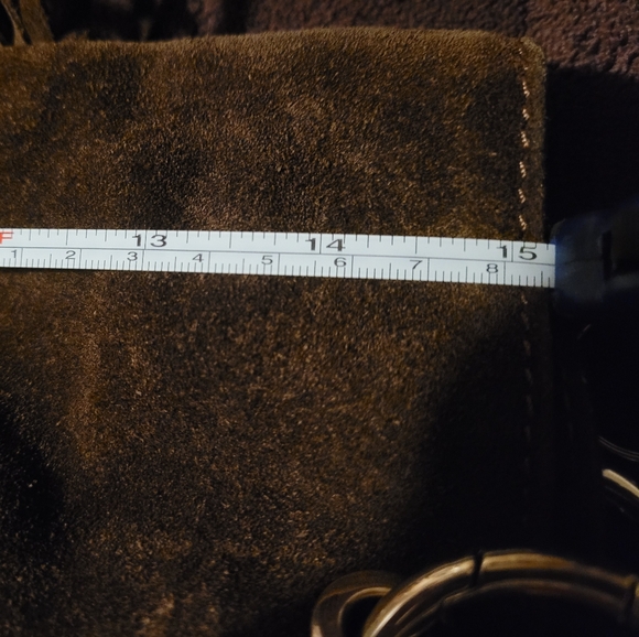 D2 Suede Fringed Hobo Bag - Picture 5 of 7